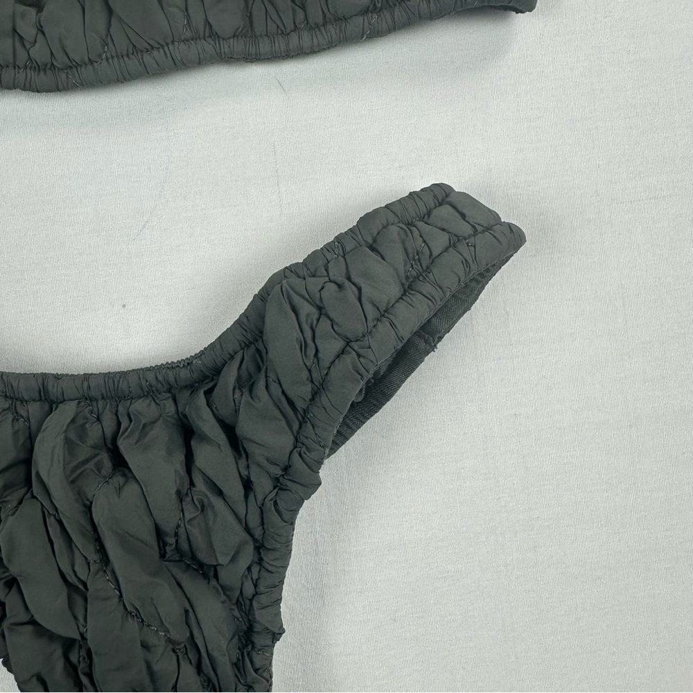 Skims Quilted set gray Bra Bottom‎ Small - Picture 5 of 16